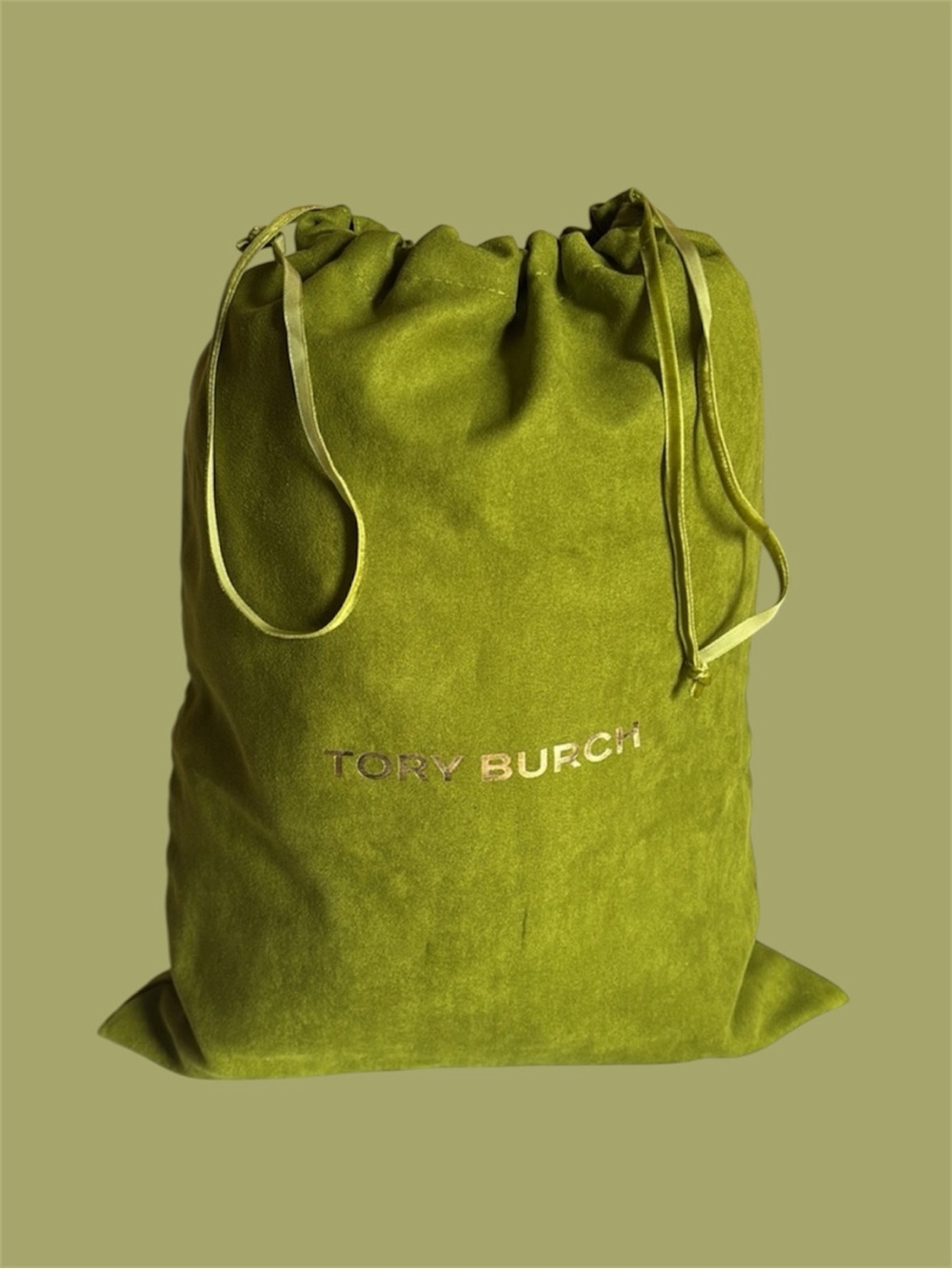 Tory Burch Drawstring Dust Bag, Color Green, NEW